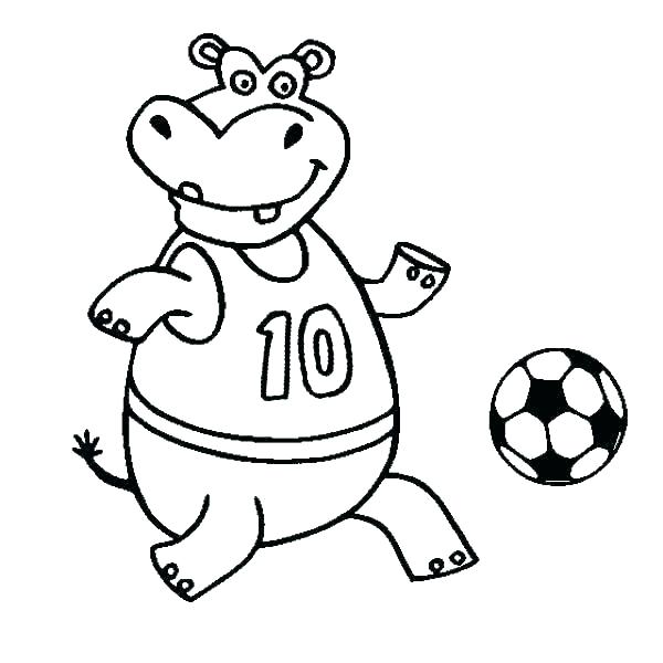 600x600 Coloring Pages Of Soccer Balls Soccer Ball Outline For Kids