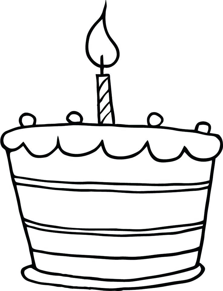 736x959 How To Draw A Birthday Cake For Kids