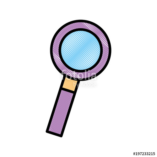 500x500 magnifier glass search find discovery vector illustration drawing