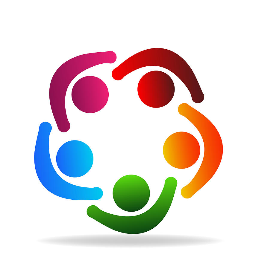 855x900 Teamwork People Group Discussion, Vector Icon Drawing