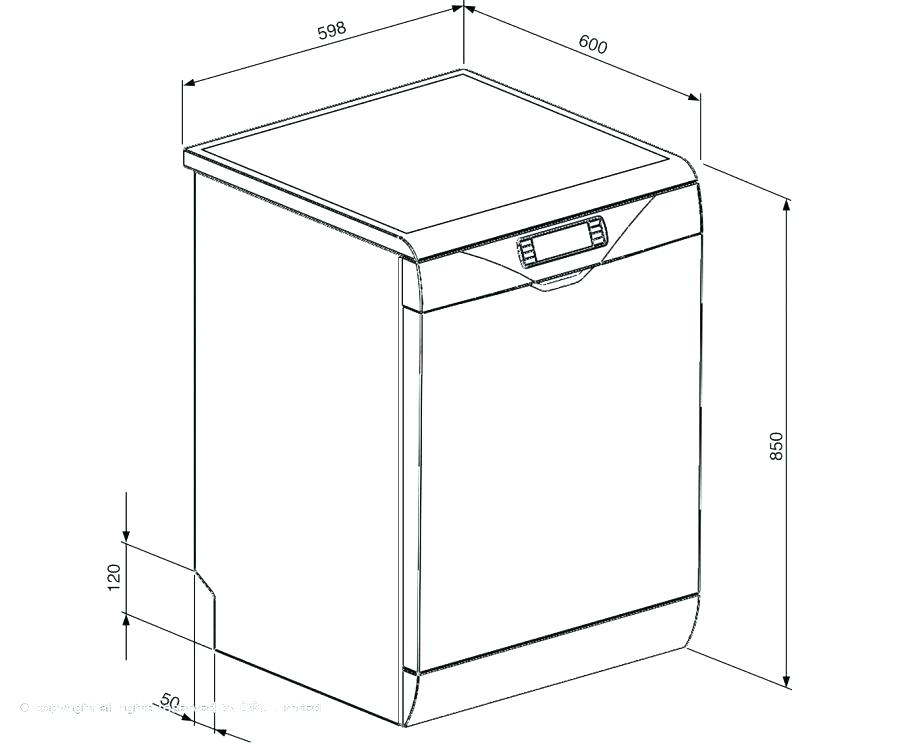 900x743 Dishwasher Drawing Standard Size For Free Download
