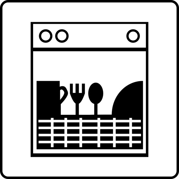 600x600 Hotel Icon Room Has Dishwasher Free Vector In Open Office Drawing