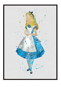 212x300 Disney Alice In Wonderland Watercolour Wall Print Wall Art Sizes