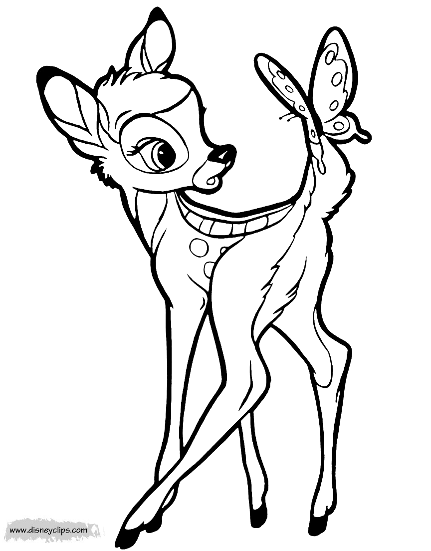 864x1104 Disney Coloring Pages Bambi