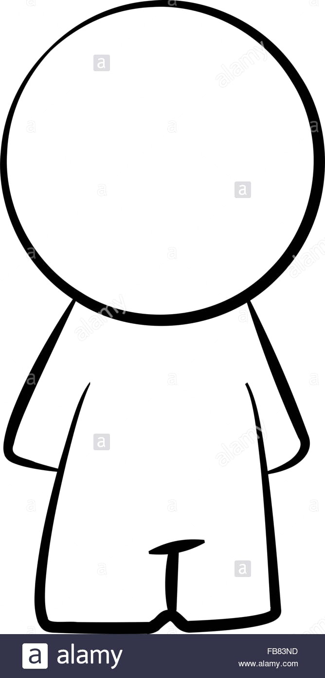 668x1390 Line Drawing Of A Simple Cartoon Person