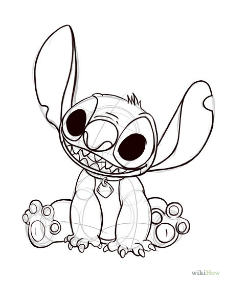 440x550 How To Draw Stitch From Lilo And Stitch Steps