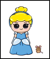 200x235 How To Draw Disney's Cinderella Cartoon Characters Drawing