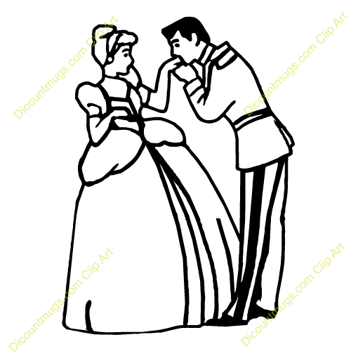 500x507 Cinderella And Prince Charming Clipart