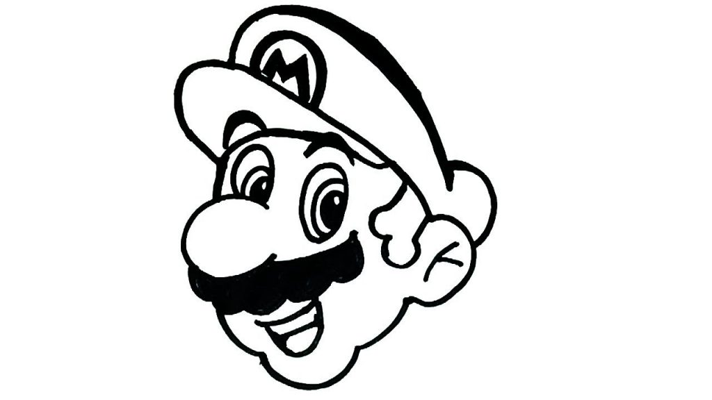 1024x576 Coloring Pages How To Draw Mario Cartoon Characters Drawing Easy