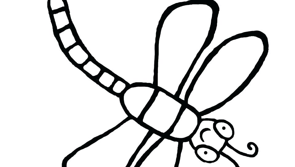 960x544 Coloring Pages Simple Dragonfly Coloring Pages Line Drawings