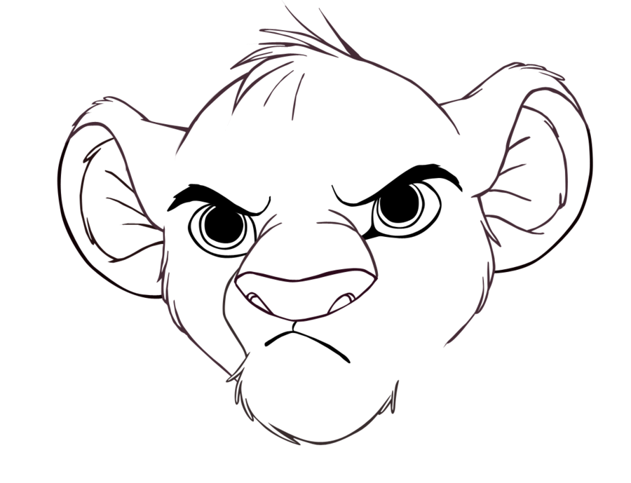 900x689 Collection Of Free Simba Drawing Easy Download On Ui Ex