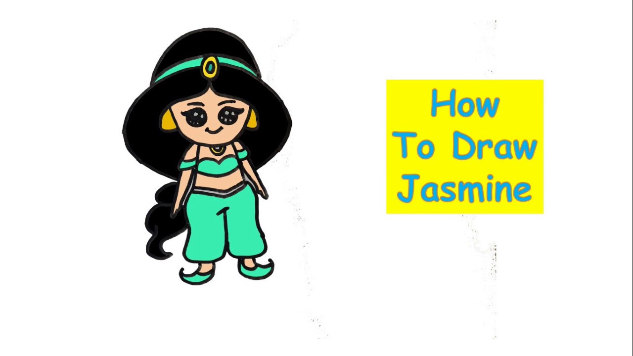 1280x720 How To Draw Jasmine Drawing For Kids Disney Princess