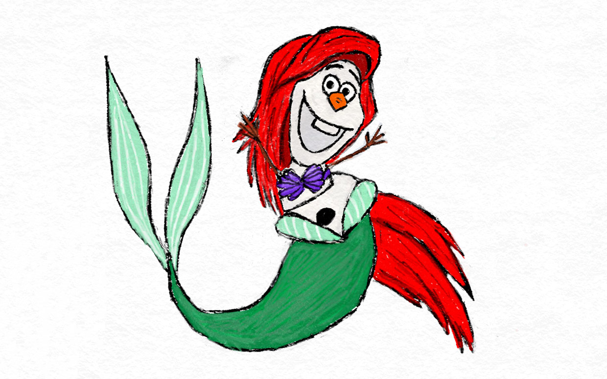 1240x775 See Frozen's Olaf Re Imagined As Disney Princesses