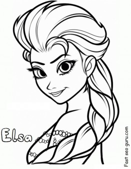 262x338 Disney Frozen Elsa The Snow Queen Dress Coloring Pages