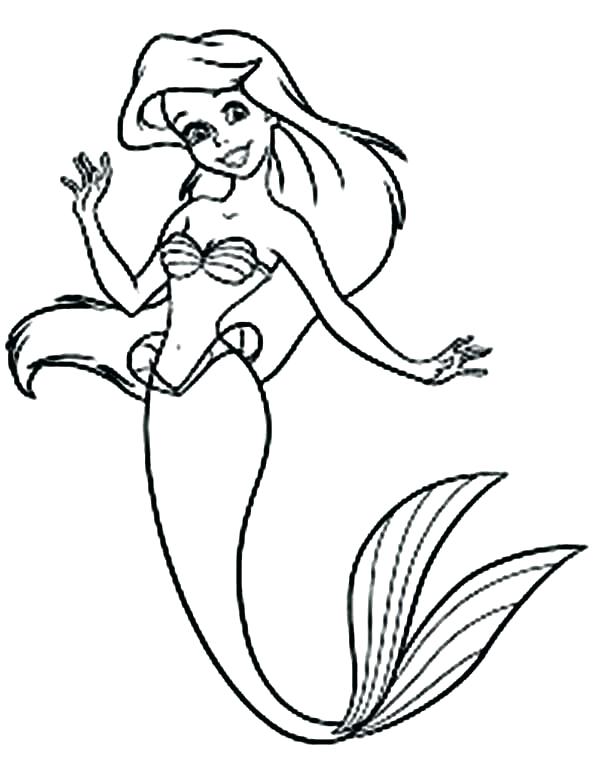 600x777 Disney Princess Coloring Pages Ariel In A Dress