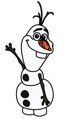 215x382 How To Draw Olaf, Frozen, Disney, Easy Step