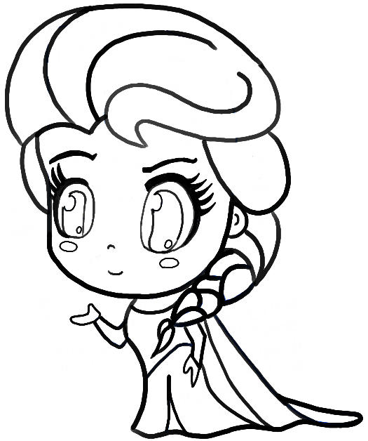 525x628 How To Draw Chibi Elsa Step