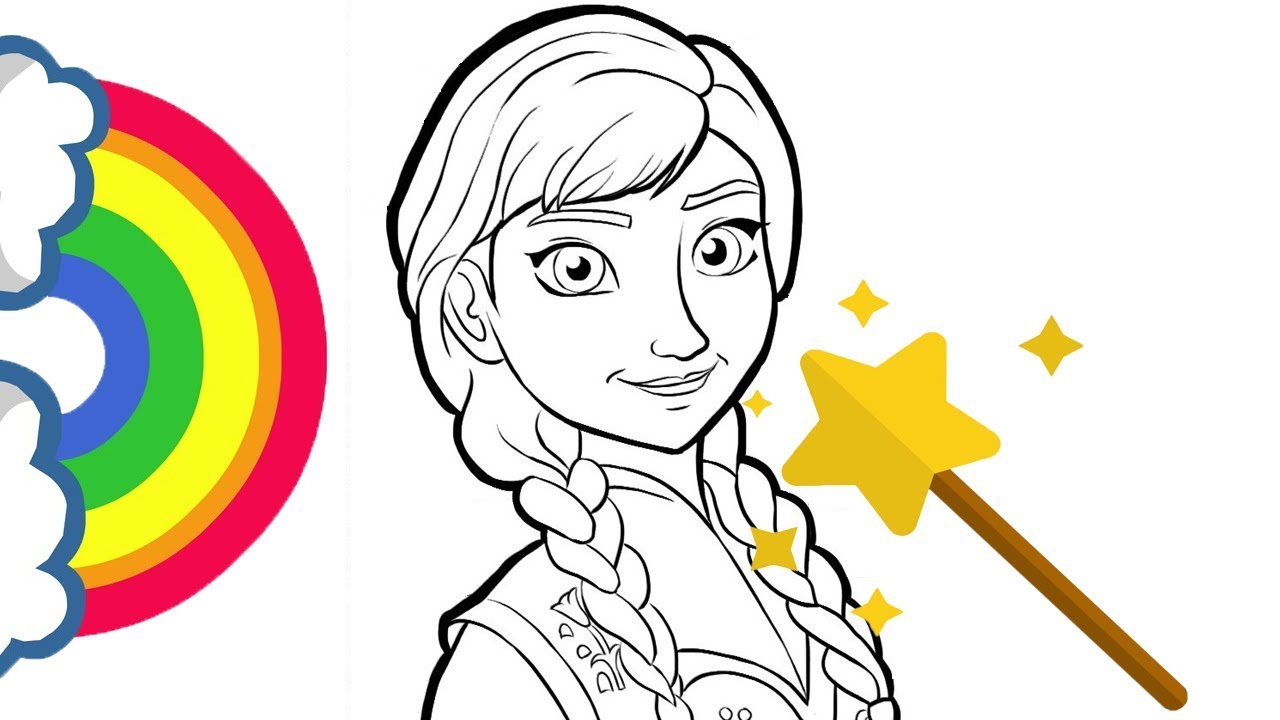 1280x720 Coloring And Drawing Disney Frozen Cartoon Characters