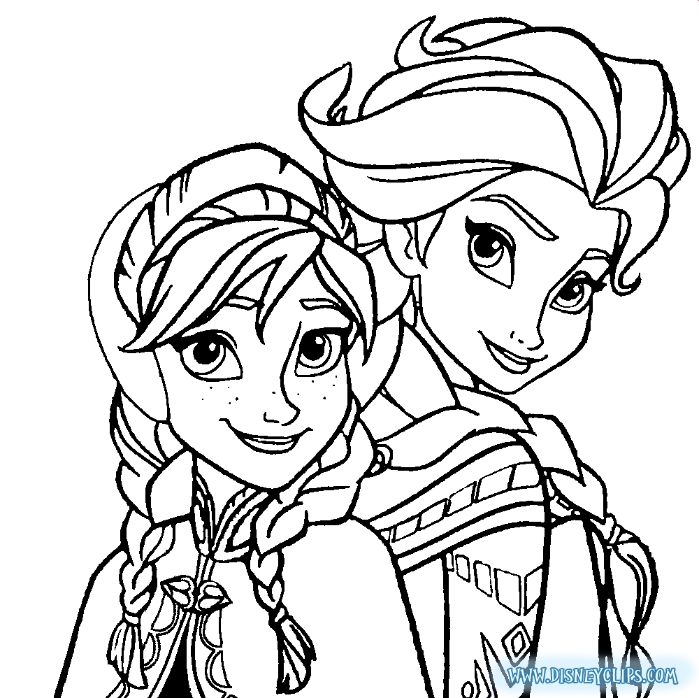 1000x998 Coloring Pages Elsa And Anna Free Coloring Pages For Disney
