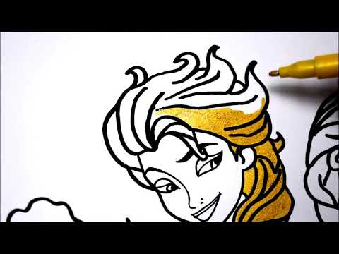 480x360 Disney Frozen Elsa And Anna Drawing And Coloring For Kids L Art L
