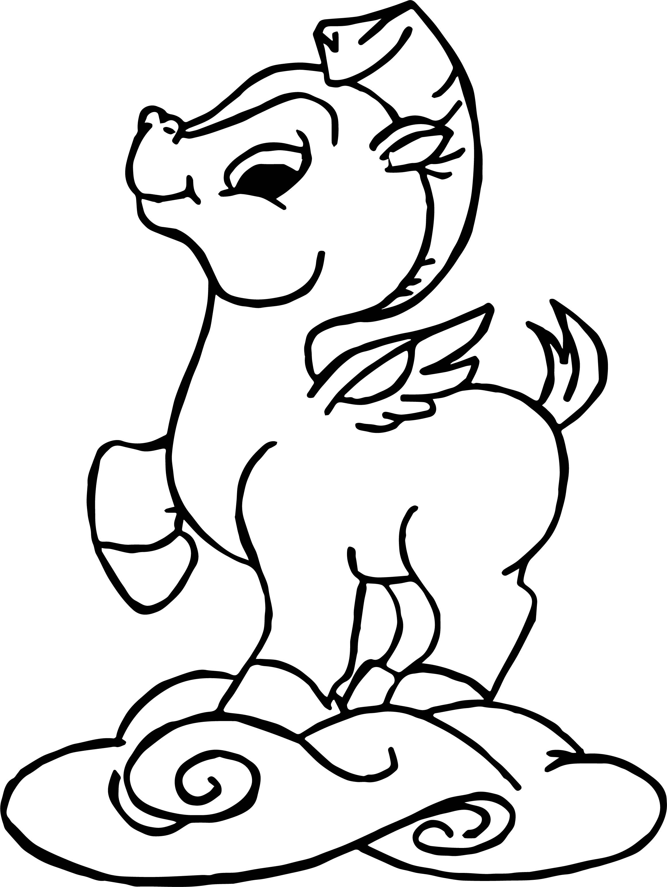 2324x3088 Awesome Baby Hercules And Baby Pegasus On Cloud Coloring Pages