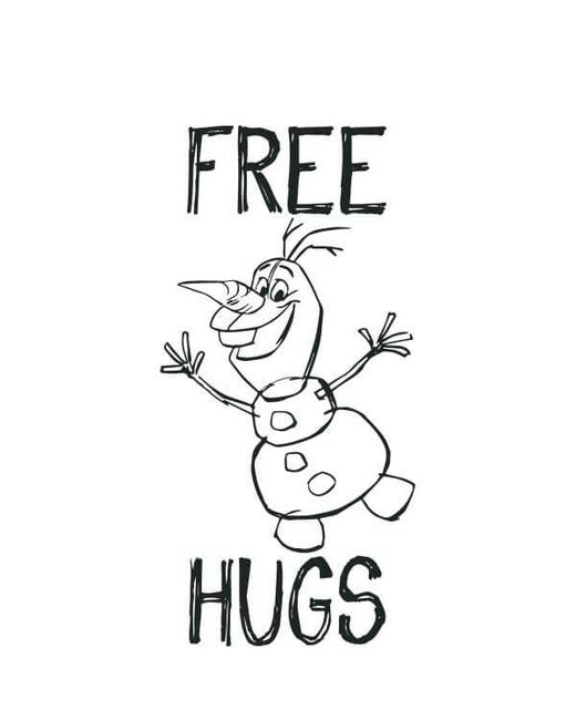 520x650 Disney Frozen Olaf Free Hugs T Shirt In White