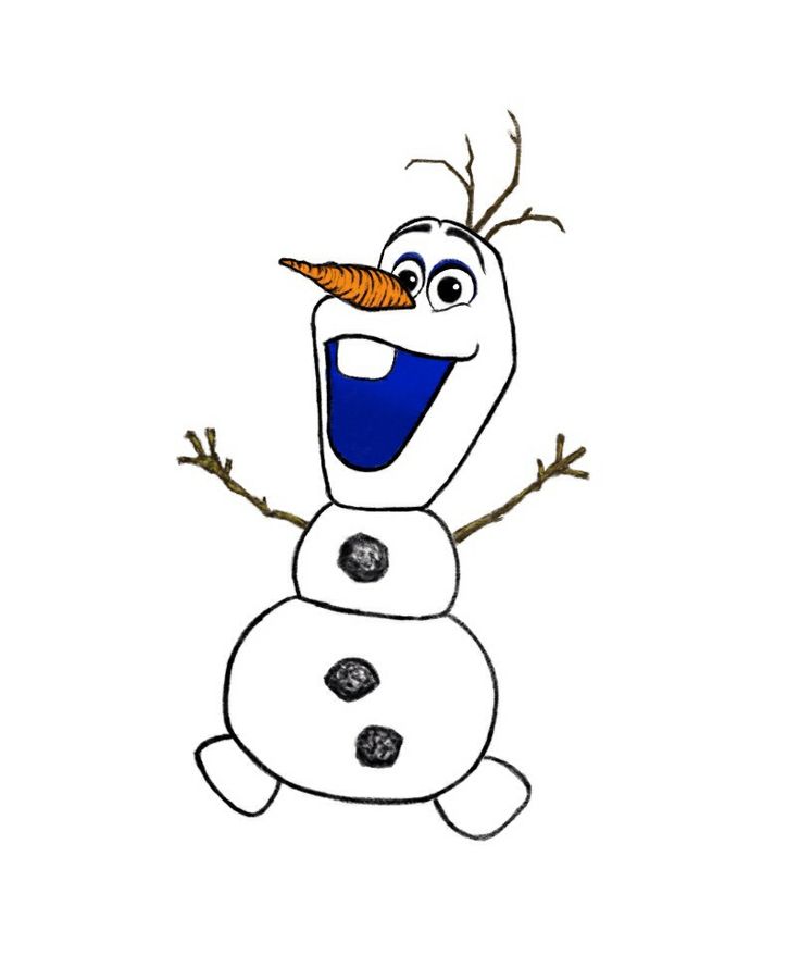 736x890 Frozen Olaf Drawings