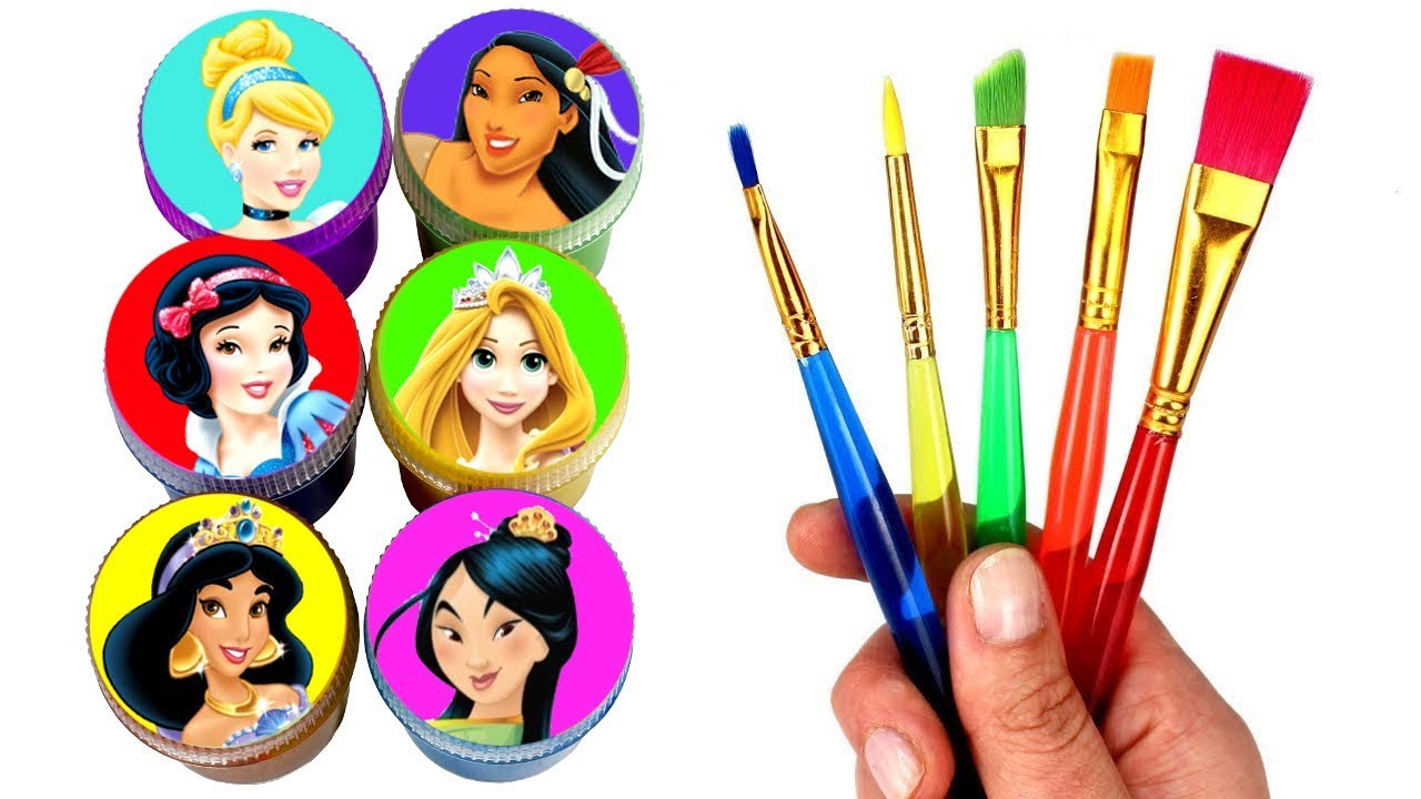 1280x720 Disney Princess Drawing Painting With Surprise Toys Snow White