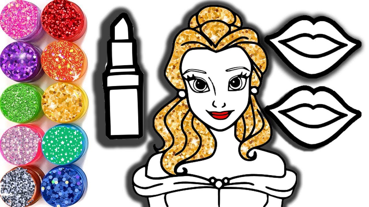 1280x720 Glitter Disney Princess And Make Up Set For Cinderella, Belle