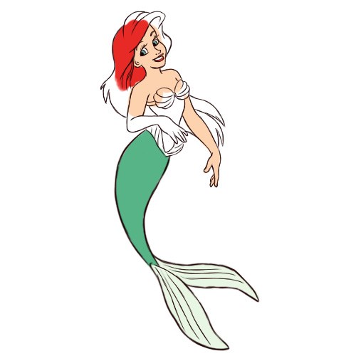 500x500 Disney Easy Princess Drawings Ariel
