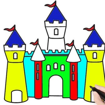 336x336 Disney Princess Castle Drawing Cartoon Cinderella Pencil World