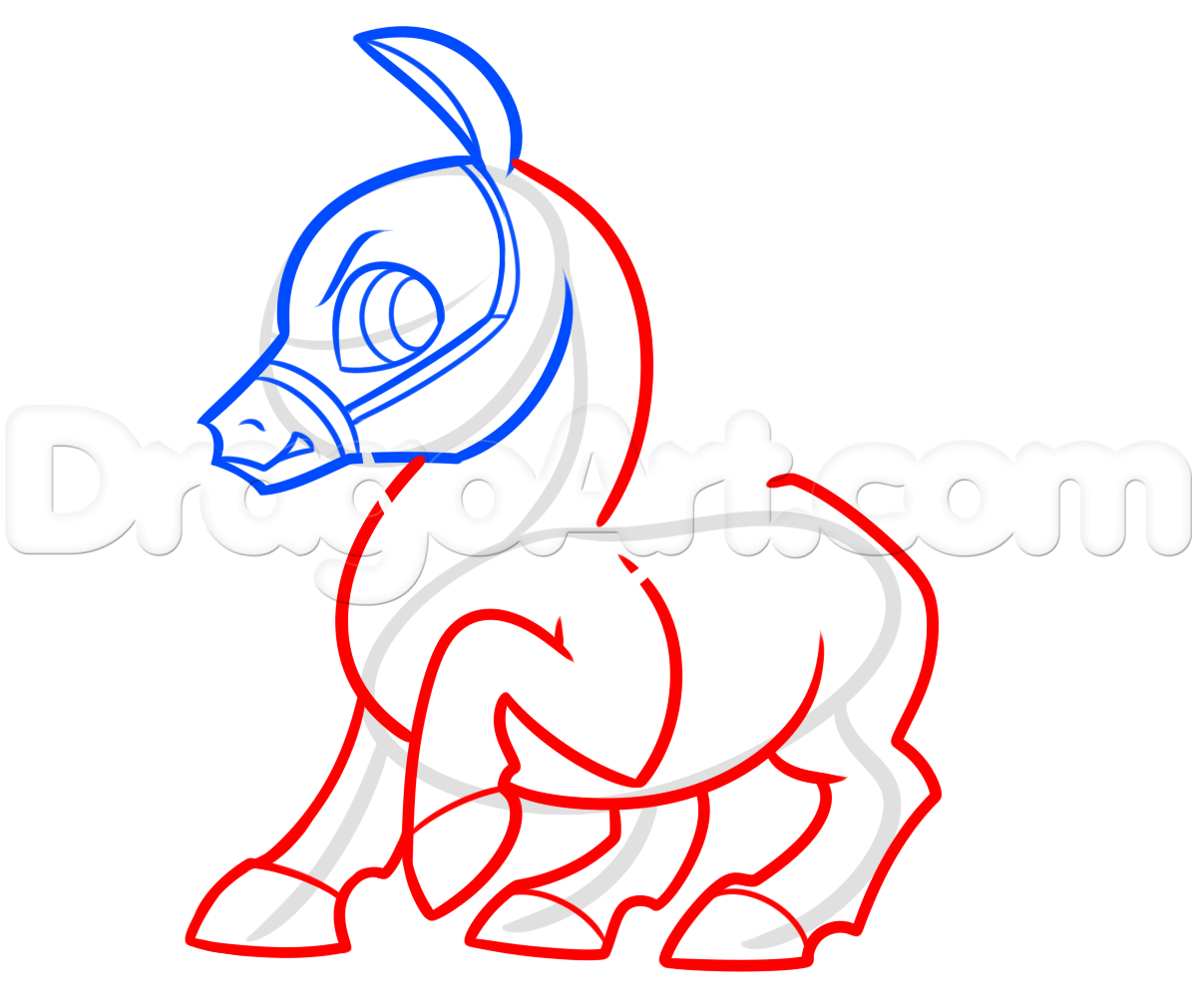 1200x1011 Draw Maximus From Tangled Chibi Style, Step