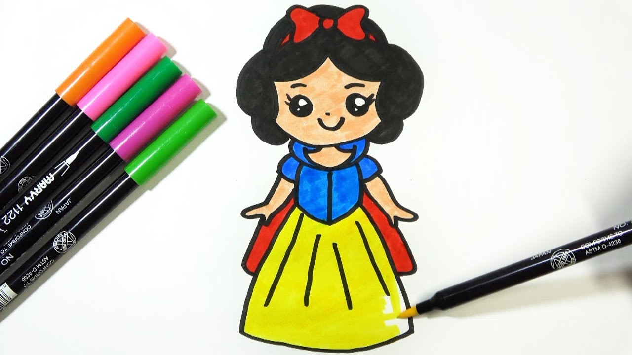 1280x720 How To Draw Cute Disney Princess Snow White Hde