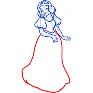 302x302 How To Draw Snow White, Step