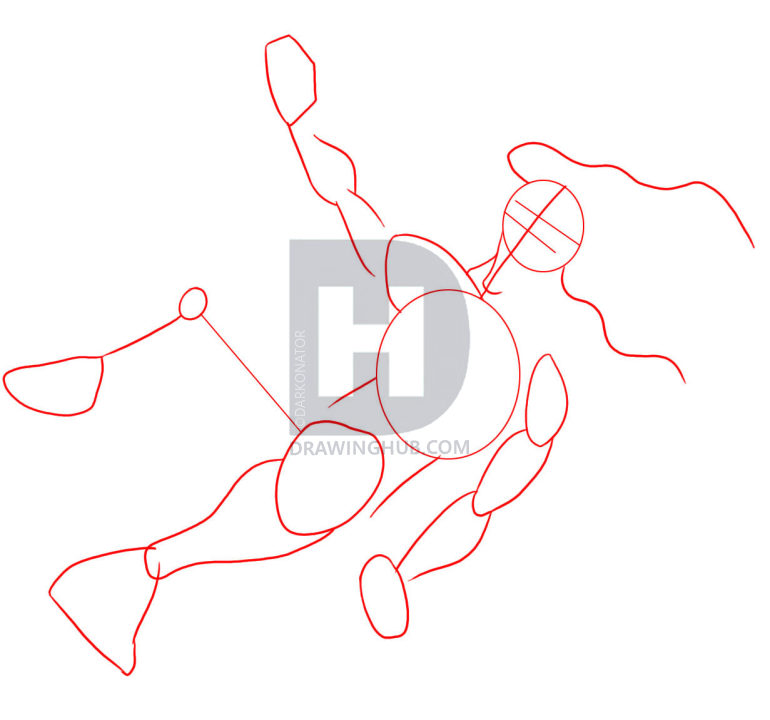 770x720 how to draw tarzan, step