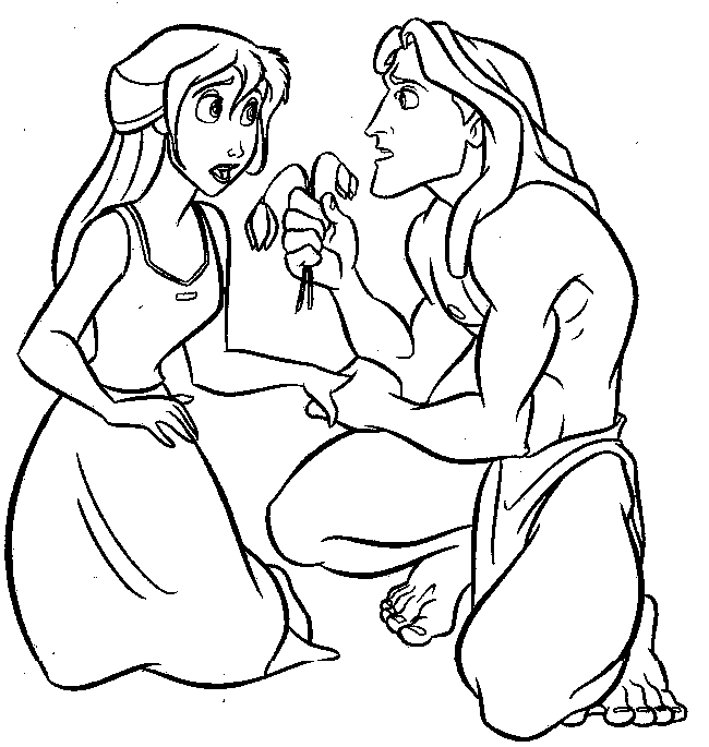 650x685 tarzan and jane coloring