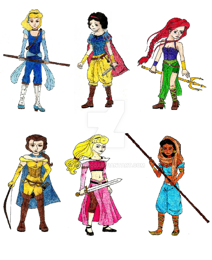 900x1104 Disney Princess Warrior Line Up