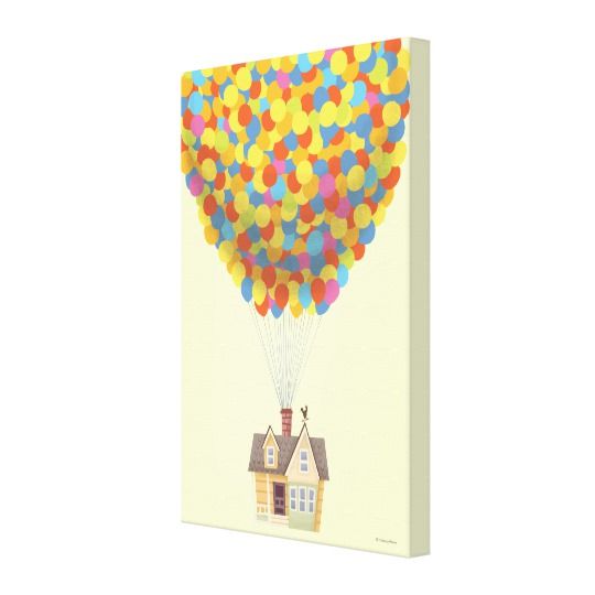 540x540 Disney Pixar Up Balloon House Pastel Canvas Print