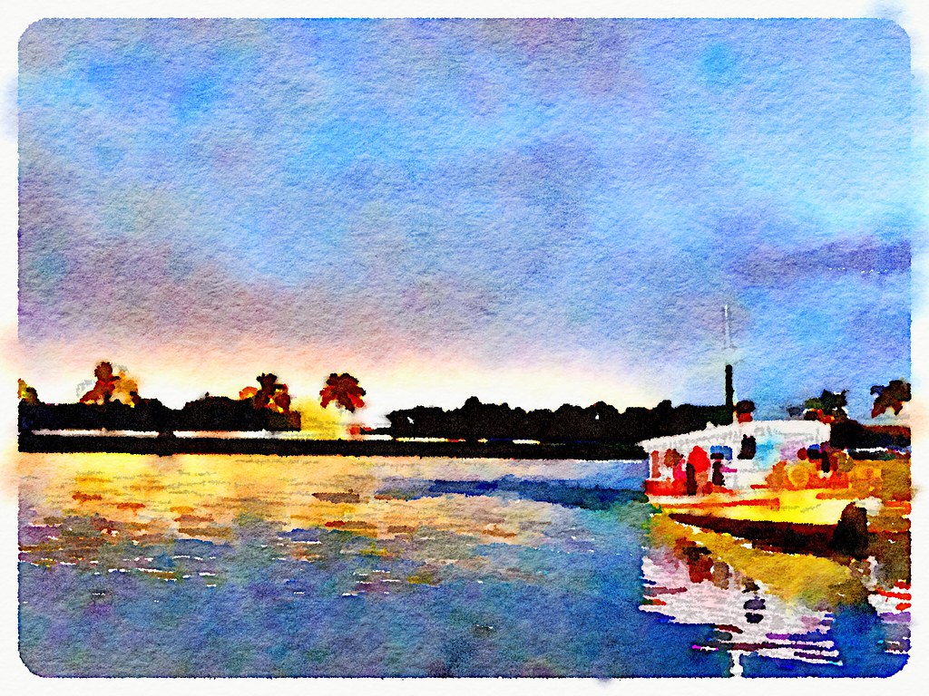 1024x768 Seven Seas Lagoon, Walt Disney World, Fl, Painted