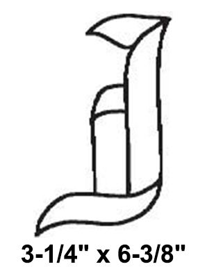 298x400 blj bevel letter j