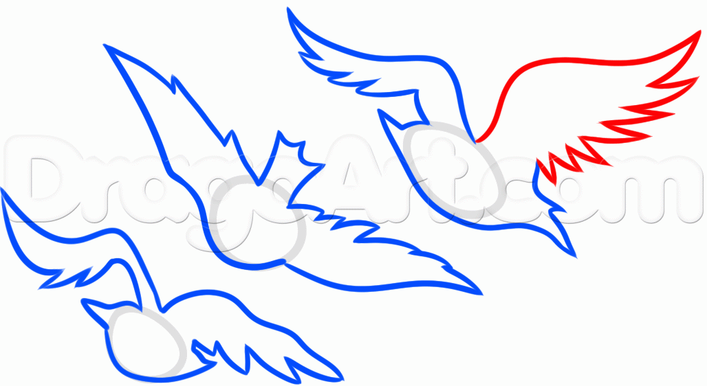 1028x562 how to draw divergent tris birds tattoo, step