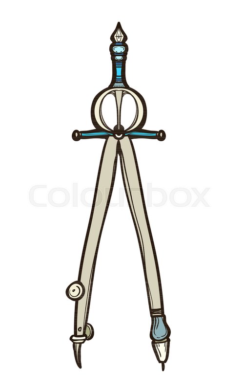 500x800 Technical Compass School Divider Stock Vector Colourbox