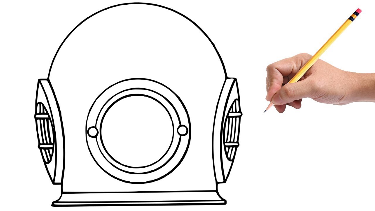 1280x720 How To Draw A Diving Helmet