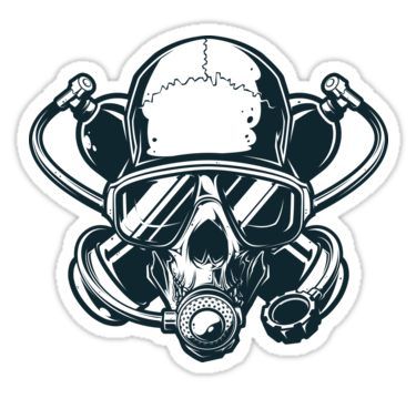 375x360 Scuba Diver Twinset Diving Theme Sticker In Products