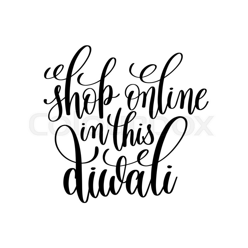 800x800 Shop Online In This Diwali Black Stock Vector Colourbox