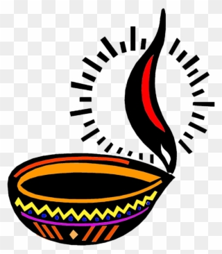 320x366 Diwali Oil Lamp Rubber Stamp