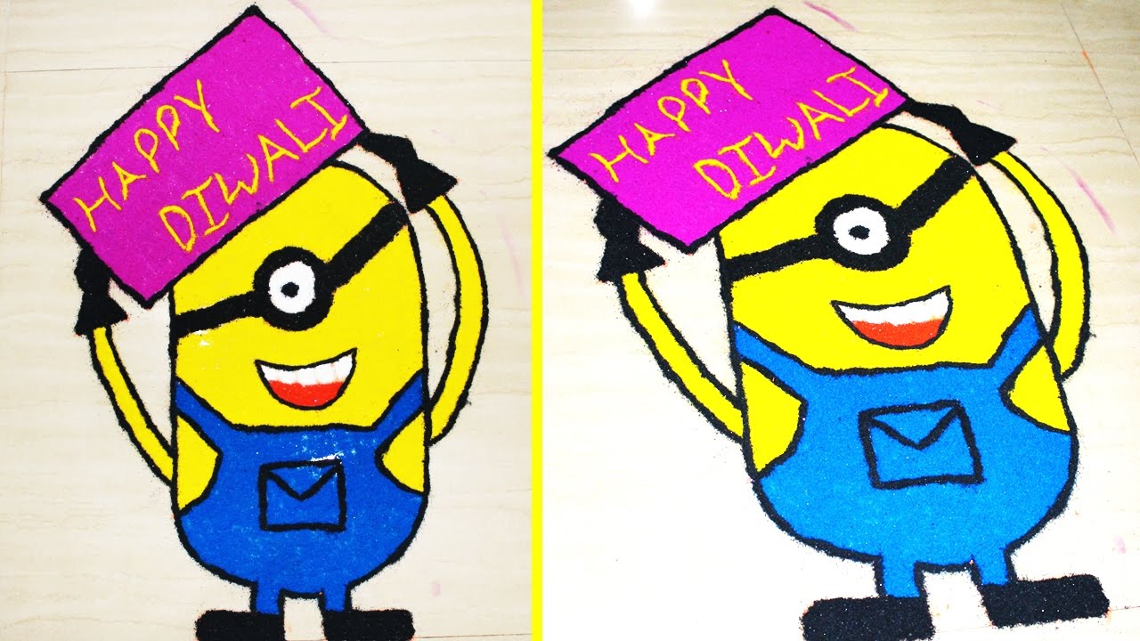1280x720 How To Draw Minion Rangoli For Diwali Exclusive