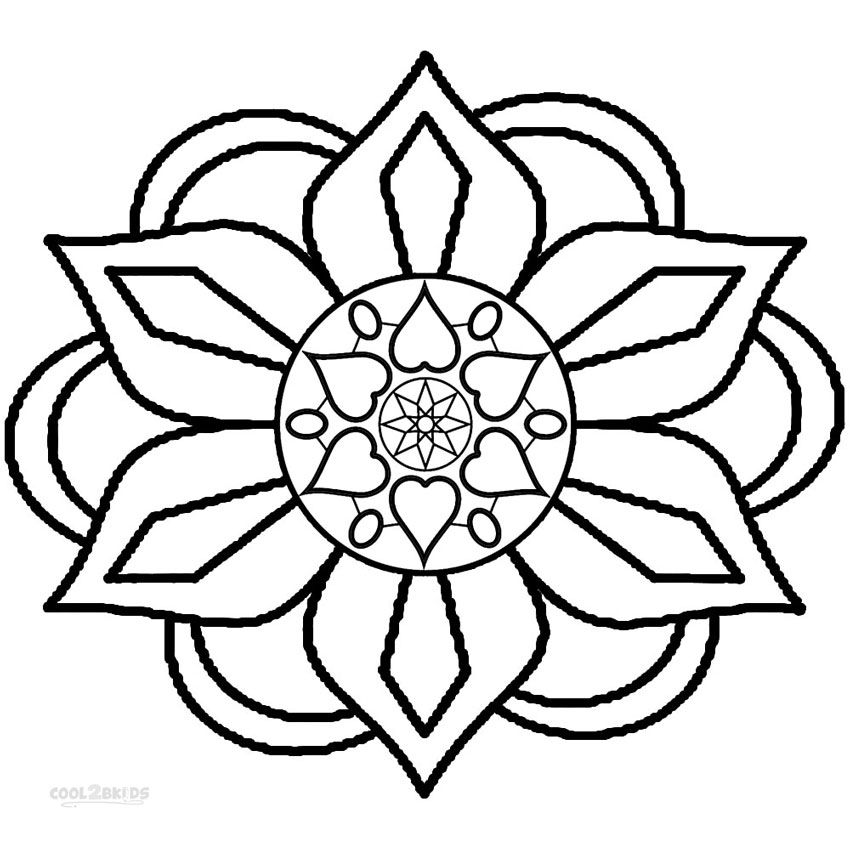 850x850 Printable Rangoli Coloring Pages For Kids Coloring