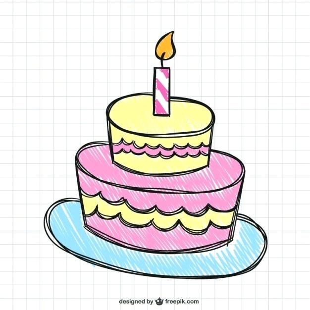 626x626 Drawing Birthday Cakes Step