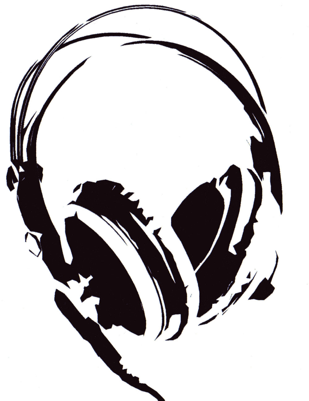 1000x1295 Drawing Dj Headphones Clipart